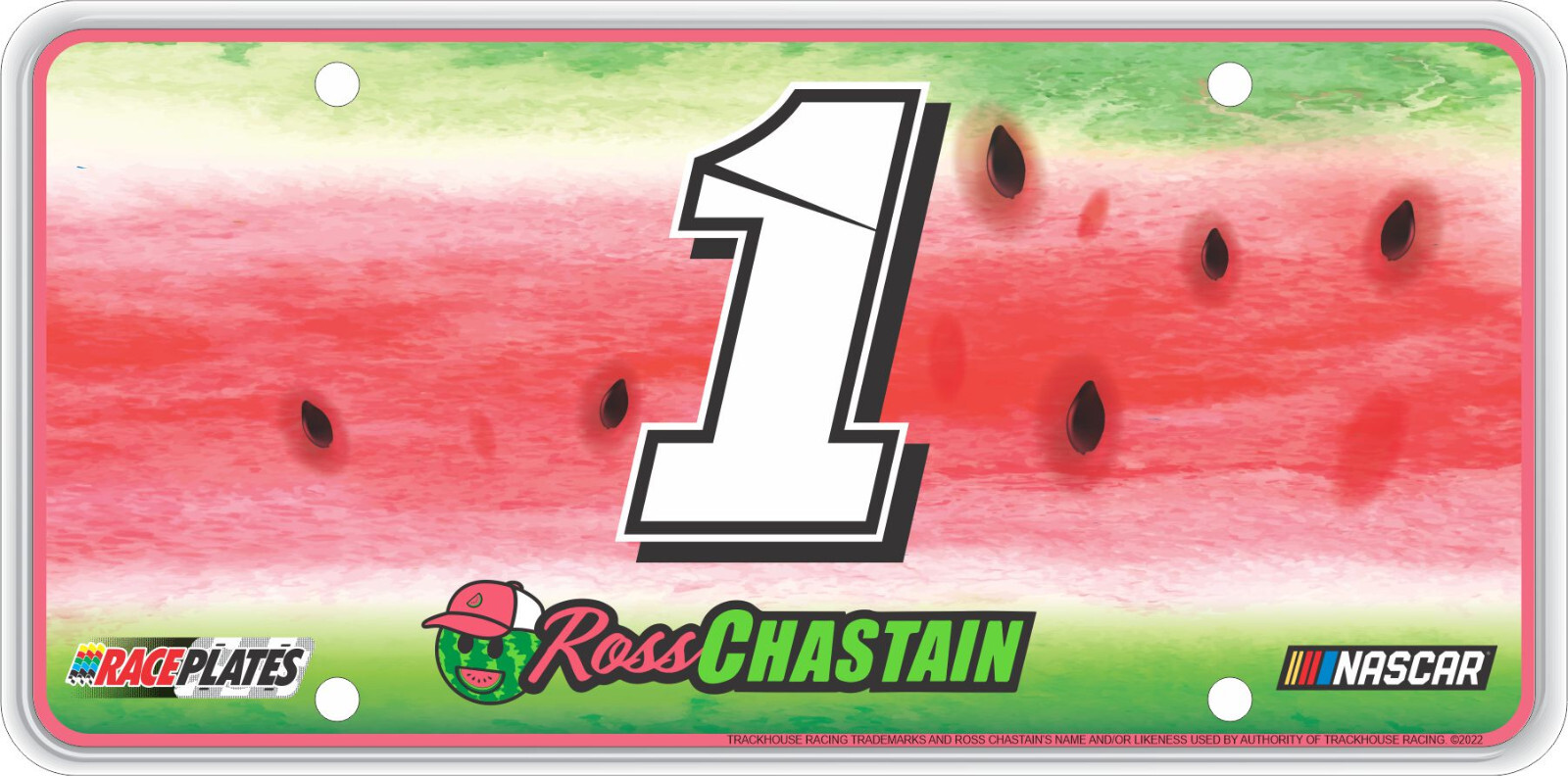 NASCAR License Plate #1 Ross Chastain SS0122WH | eBay