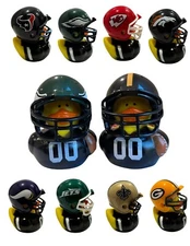 NFL Team Football Rubber Duck with Helmet & Jersey - Pick Your Favorite Team!