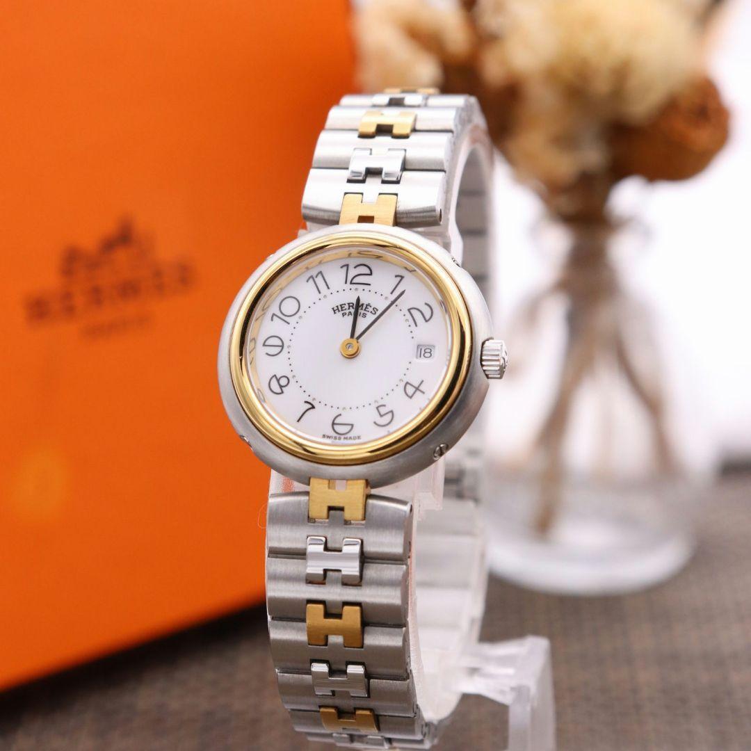 HERMES Women Quartz Round Watch Gold/Silver | eBay