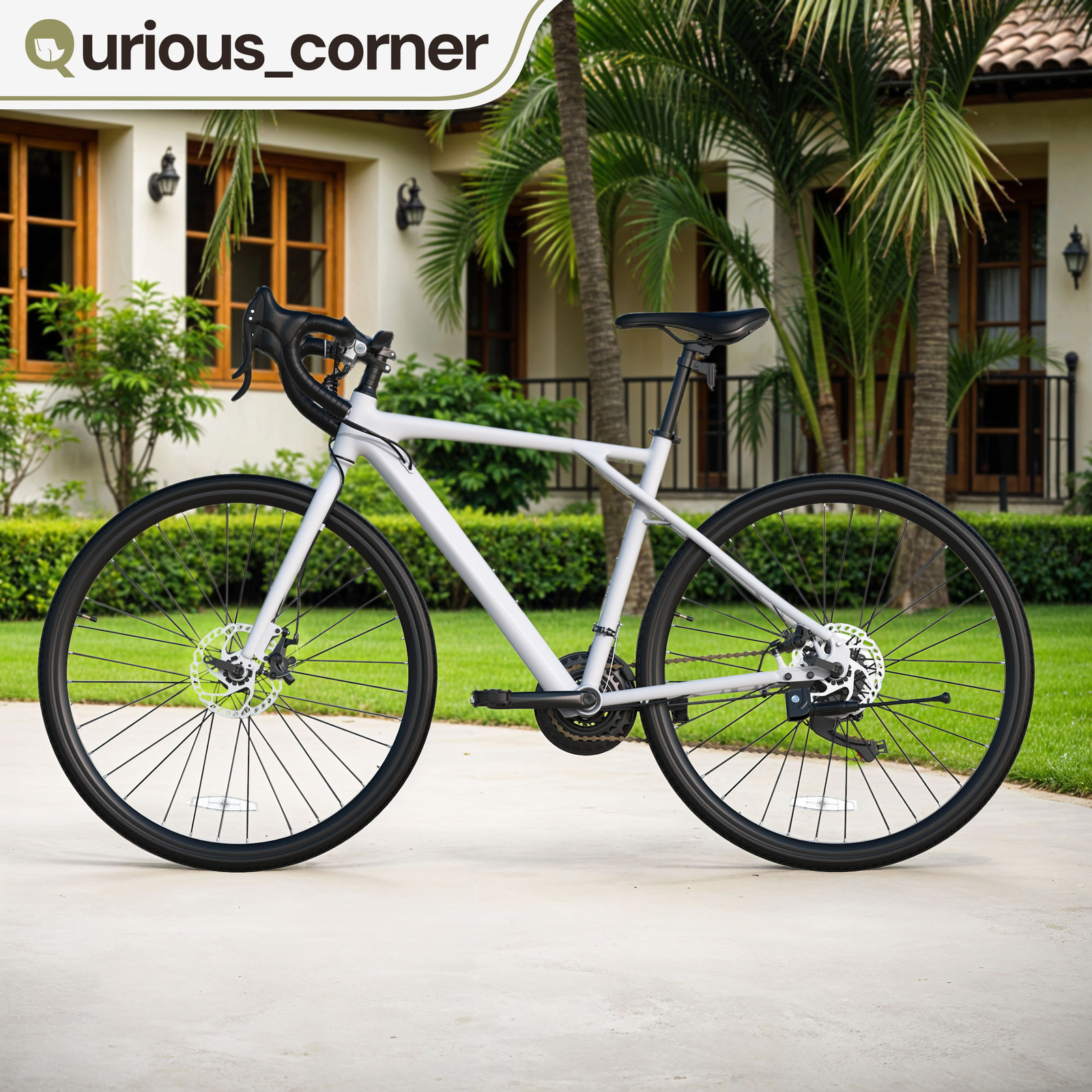 26" Adult Unisex Road Bike Aluminum Alloy Frame 7 Speeds Gea