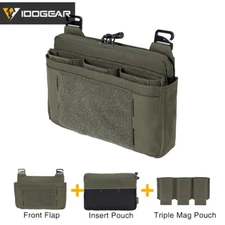 IDOGEAR Tactical DOPE Front Flap Pouch w/ Mag Pouch Kangaroo Pocket Airsoft Camo