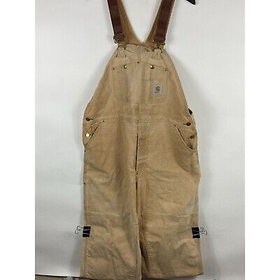 VTG Carhartt Duck Canvas Double Knee Unlined Workwear Bib VTG Carhartt Duck Canvas Double Knee Unlined Workwear Bib