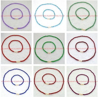 4mm Faceted Round Beads Natural Gemstone Necklace Bracelet AAA