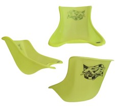 Sedile go-kart MK2 mini 60 misura 26 giallo fluo sport kart NUOVO