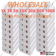 For iPhone 13 12 11 8 X 20W Fast Charger Block USB Type C Wall Power Adapter Lot