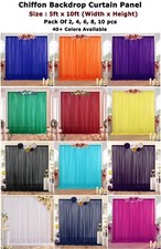5' x 10' Chiffon Backdrop Panel Curtain PhotoBackground Wedding Arch Stage D cor