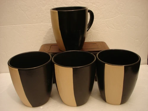 Bamboo Black by Mikasa MUG 4 3/8" H  SET/ 4