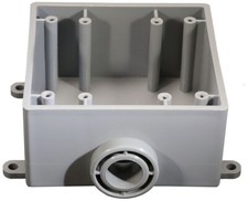 Cantex 5133380, PVC, Surface Mount, 2-Gang, Non-Metallic Electrical Box, 1 pc