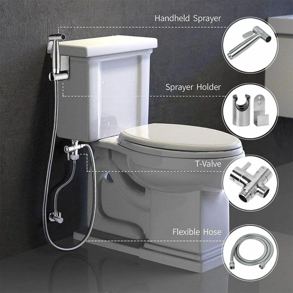 Handheld Douche Bidet Toilet Jet Spray Muslim Hygienic Shattaf