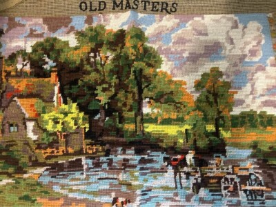 Completed tapestry needlepoint John Constable the Haywain 47 cm x 34 cm MP