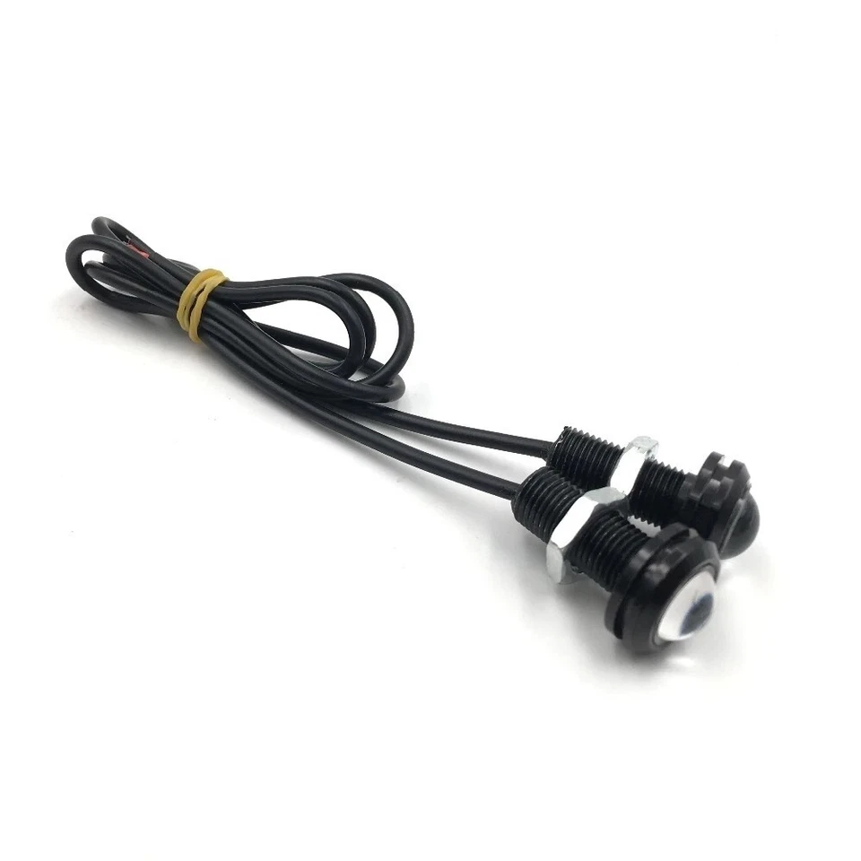 10X 9W Eagle Eye Lamp 18MM LED DRL Fog Daytime Running Car Tail Light Green - Image 4 of 4