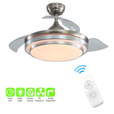 AFANQI 42" Invisible Ceiling Fan With Light Remote Control,3-Color Dimmable LED Modern Stylish Ceiling Fan Retractable - View #5