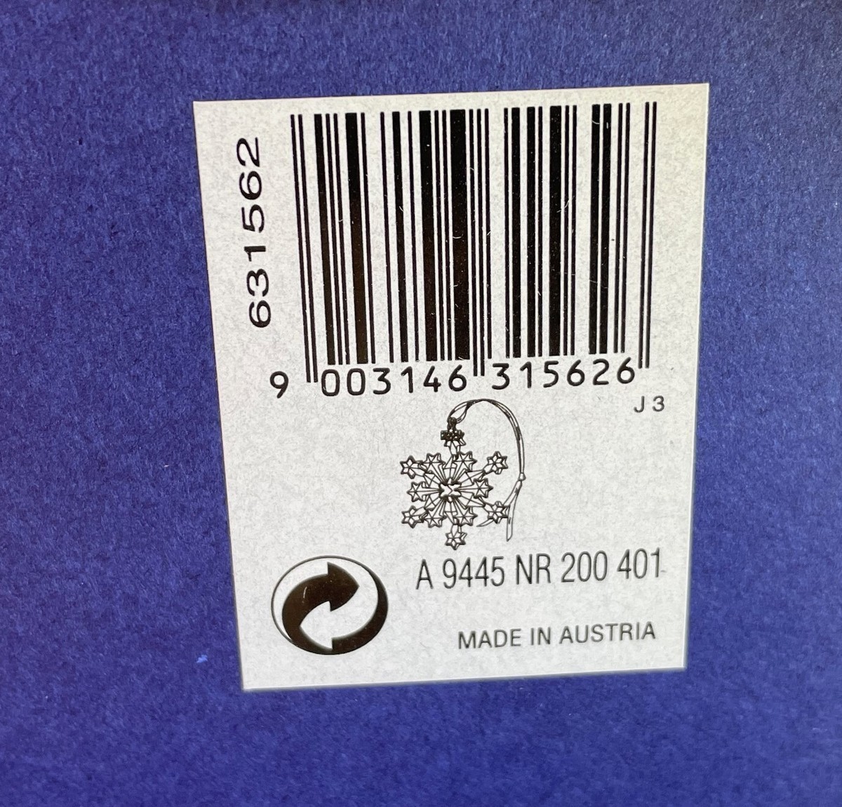 スワロフスキー オーナメント 2003 2007 Swarovski Crystal