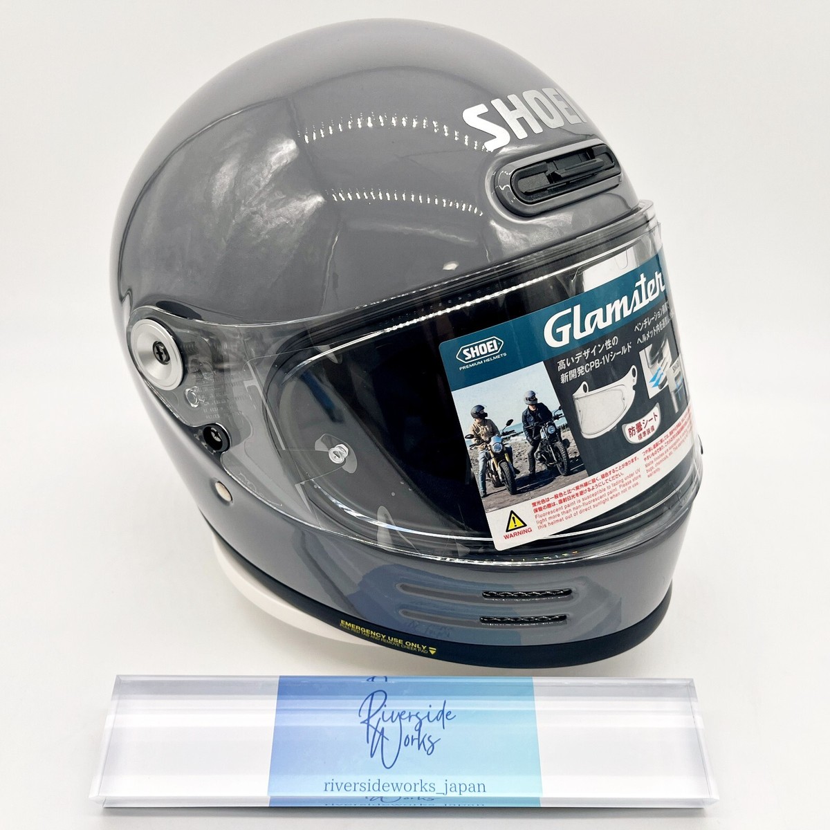 SHOEI Glamster Sサイズ Shoei Glamster Basalt Gray Full Face Helmet Size XXL 63cm
