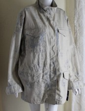 Nwt Chaps Sz Xl Romantic Dusty Floral Long Twill Spring Cotton Jacket Coat