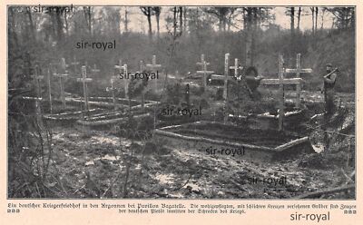 Deutscher Soldatenfriedhof Pavillon Bagatelle - Argonnen - 1WK - 1915 ~16x10cm