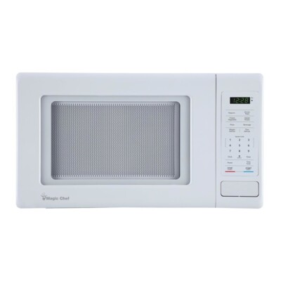 Magic Chef MC99MW 0.9 Cuft Countertop Microwave 900 Watt White With Turntable