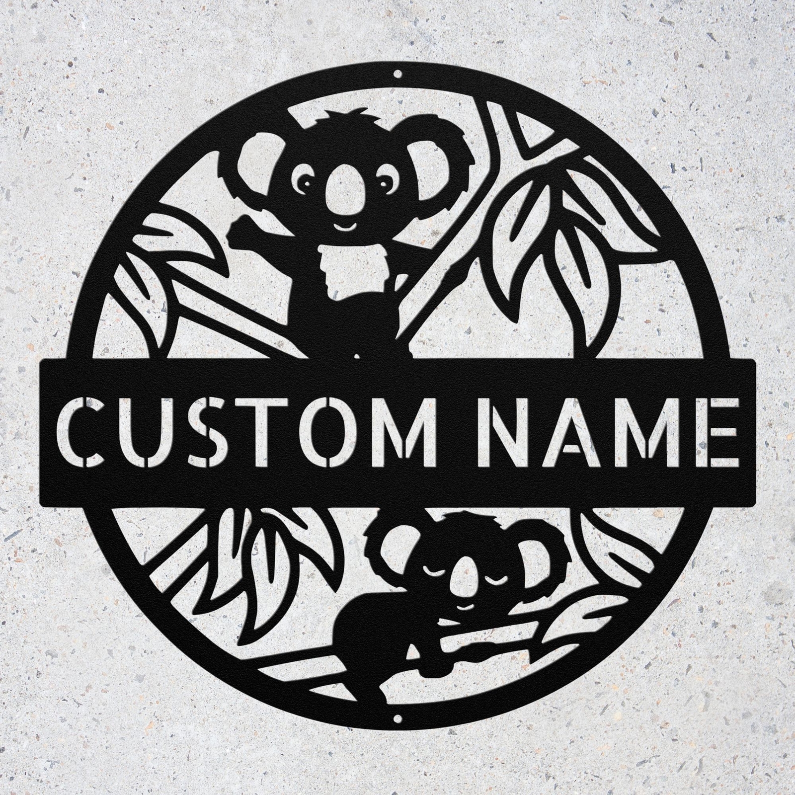 Custom Koala Metal Sign Personalized Australian Animal Wall Decor Plaque Gift