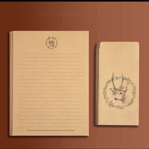 3/10Pcs Set Writing Paper and Envelope Beautiful Lovely designs with Deer - Bild 5 von 12