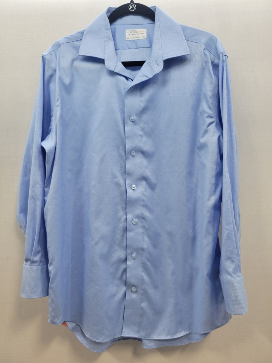 lorenzo uomo men's dress shirts Lorenzo Uomo Shirt Mens 15 32 33 Gray Yellow Long Sleeve Button Up Trim Fit  NWOT