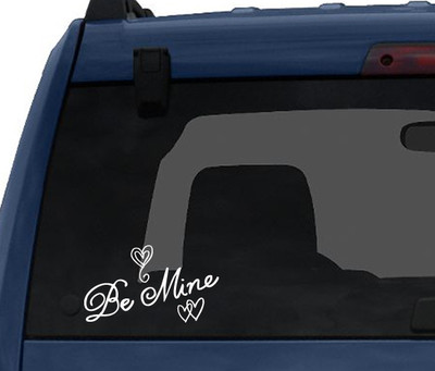 Love Doodle Art #2 - Be Mine Hearts - Valentine Emotion - Car Tablet Vinyl Decal