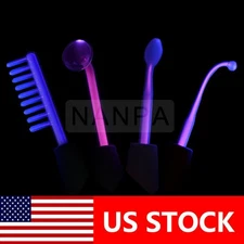 4PCS High Frequency Electrodes Violet/Orange Replac Tube For Anti Acne Skin Care