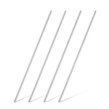4Pcs 316 Stainless Steel Round Rod 10mm x 500mm Metal Solid Shaft Rods