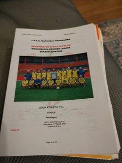 Leigh Athletic V Pennington 08 09 Football Programme