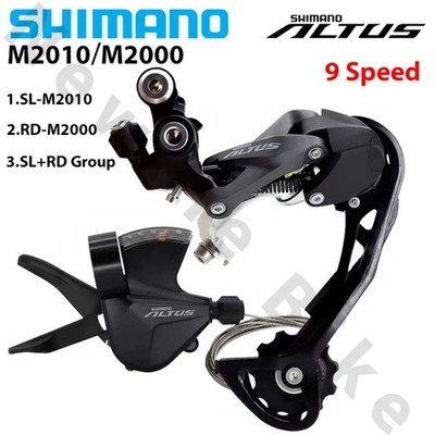 Shimano Altus M2000 9-fach Schalthebel SL-M2010 + RD-M2000 Shadow Schaltwerk S