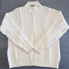 JW ANDERSON: Men's Cotton Patchwork Off-white Sweater - S