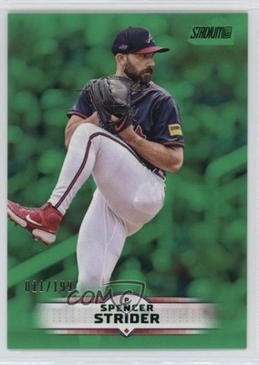 2025 Topps Stadium Club Green Foil 11/199 Spencer Strider #90 qf6