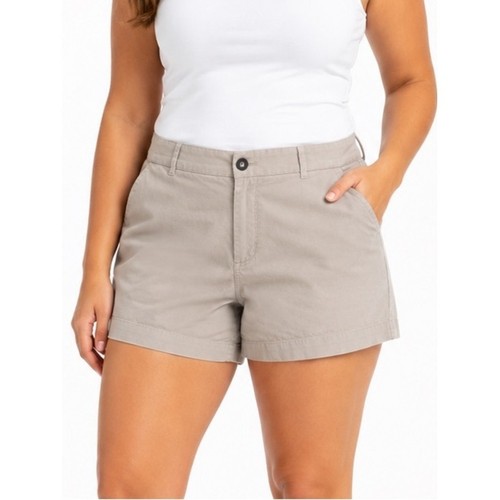 Banana Republic Womens Taupe Mid Rise Cotton Shorts Minimalist Summer