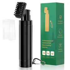 Pro Golf Club Brush, [Clean Essentials] 2-in-1 Spray Golf Club Wet Cleaner Sq...