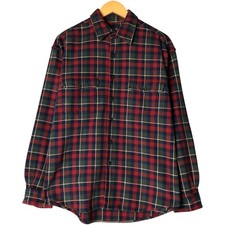 Vintage Eddie Bauer OUTDOR OYTFITTERS long-sleeved heavy flannel check shirt...