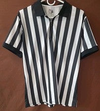 Camisa uniforme de árbitro deportivo a rayas Murray para hombre talla pequeña poliéster.