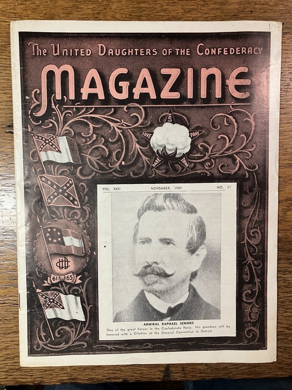 Nov. 1959 - UDC United Daughters of the Confederacy Magazine - GREAT Condition