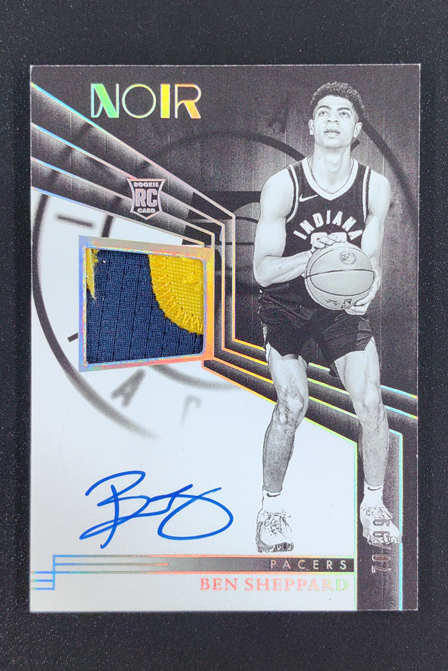 2023-24 Panini Noir Ben Sheppard Rookie Patch Auto Black & White RC RPA /99 #315