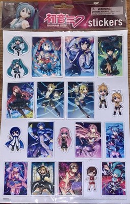HATSUNE MIKU ~ 1 Pack 20 Puffy 3D Stickers~ Anime Art by Kaze-Hime ~NEW, SEALED