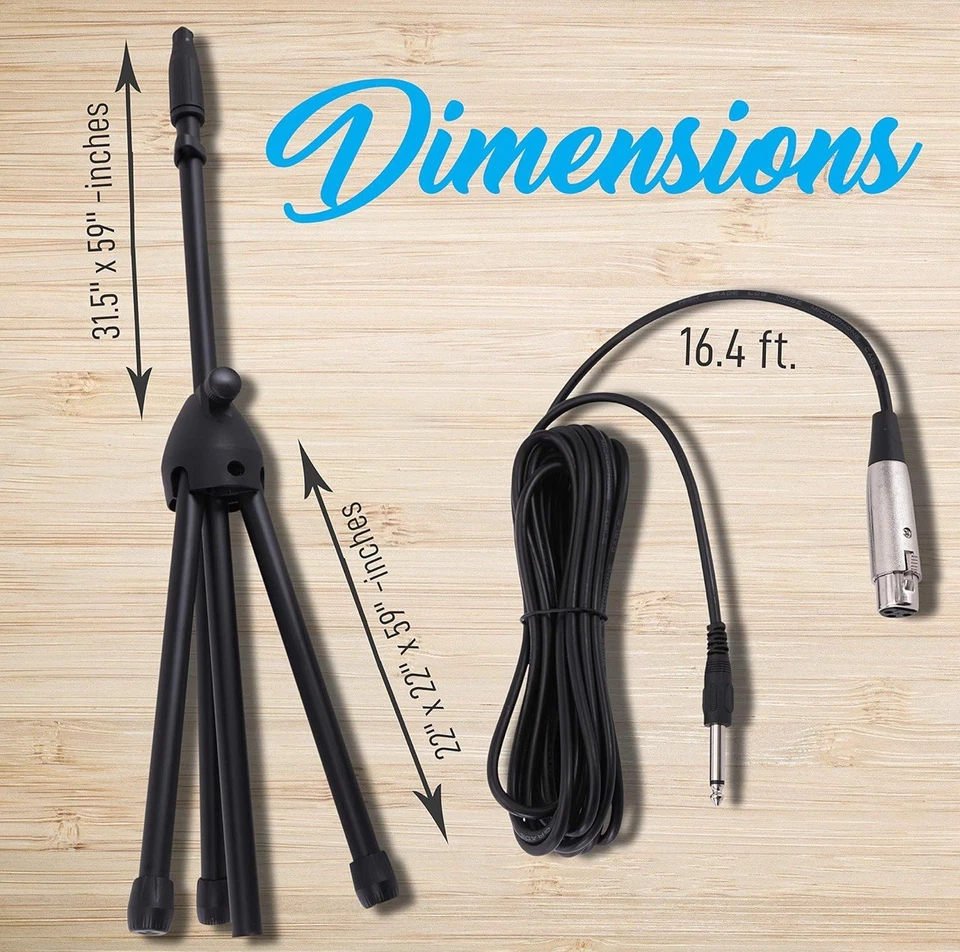 Pyle Dynamic Microphone Kit-Pro Mic Kit Carrying Bag Cable PDMIC88ST - Image 2 of 4