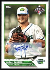 Logan Tanner 2023 Topps Pro Debut Autograph Baseball Card #PD-52