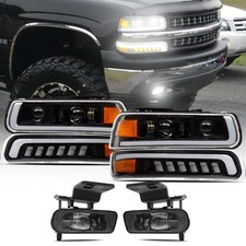 For 00-06 Chevy Suburban 1500tahoe Led Headlights Bumper Lamps Fog Lights Combo For 00-06 Chevy Suburban 1500tahoe Led Headlights Bumper Lamps Fog Lights Combo
