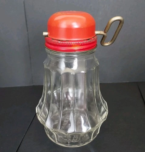 Vintage Federal Tool Corp Turn Key Nut Spice Grinder Red Lid Unique Kitchen Deco