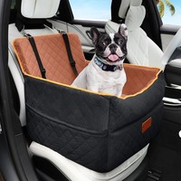 Hundeautositz Waschbar FüR Kleine Bis Mittlere Hunde Mit Aufbewahrungstaschen