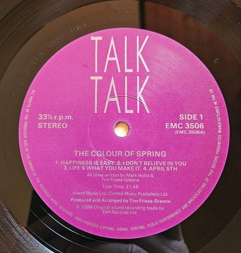 Talk Talk - The Colour Of Spring - LP - 1986 - EMI - UK - Bild 6 von 9