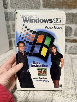 Microsoft Windows 95 Video Guide With Jennifer Aniston And Matthew Perry VHS
