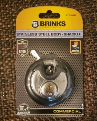 Lock Stainless Steel Body/Shackle Brinks Commercial (673-70001) R70 New Sealed