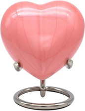Small Heart Urn Keepsake With Stand - With St...