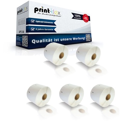 5x Adress Etiketten Rollen für Dymo LABELWRITER 450 Duo 1135 Quantum Pro