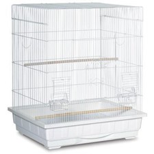 Prevue Pet Keet Tiel Square Roof Bird Cage White SP25212W W