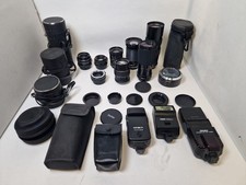 B3-BJ Konvolut Fotozubehör Objektive Blitz Kamera Zubehör Canon Minolta Sammlung